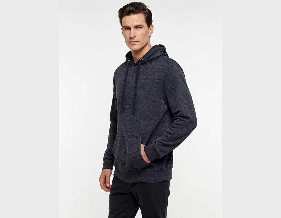 Heather Black Textured Hoodie