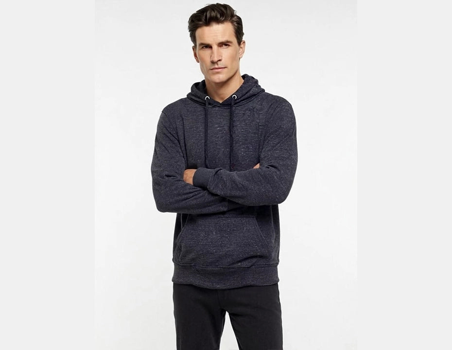 Heather Black Textured Hoodie