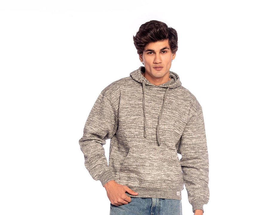 Heather Charcoal Textured Hoodie