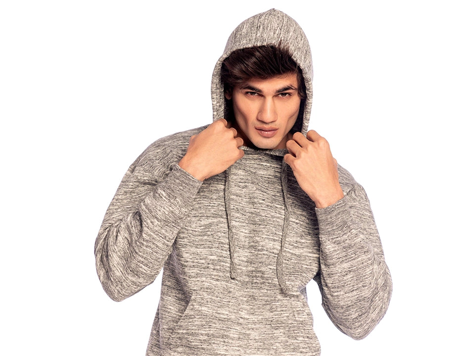 Heather Charcoal Textured Hoodie