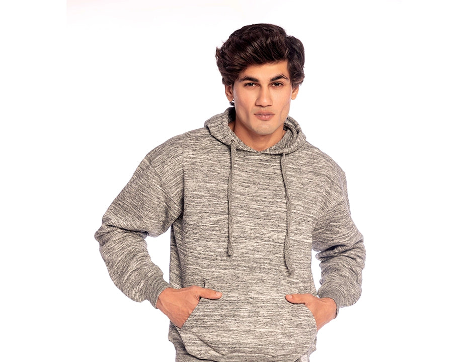 Heather Charcoal Textured Hoodie