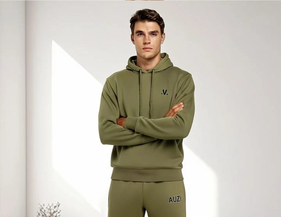 Olive Green Essential Pullover Hoodie