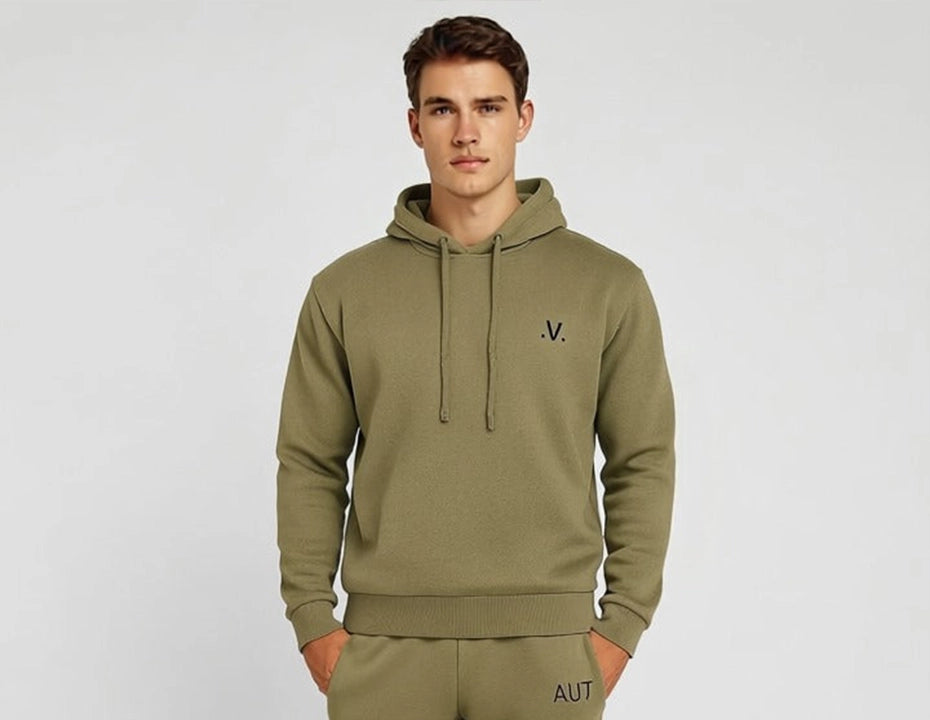 Olive Green Essential Pullover Hoodie