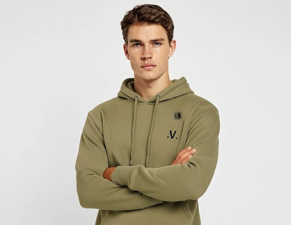 Olive Green Essential Pullover Hoodie