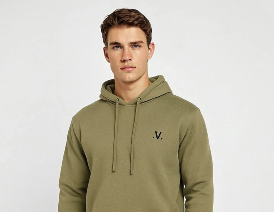 Olive Green Essential Pullover Hoodie