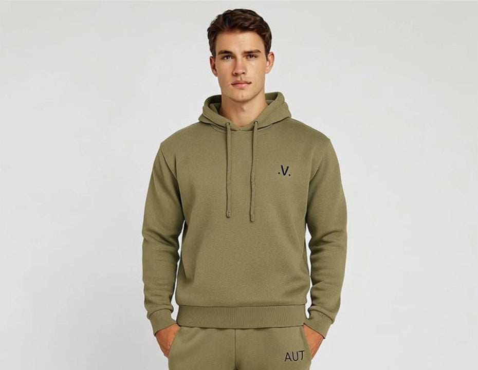 Olive Green Essential Pullover Hoodie