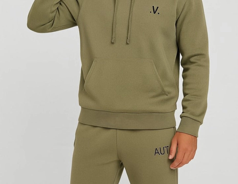 Olive Green Essential Pullover Hoodie