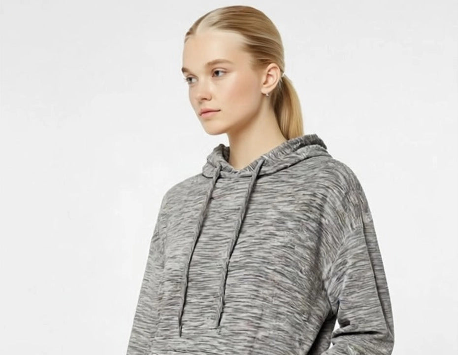 Heather Oatmeal Textured  Unisex Hoodie