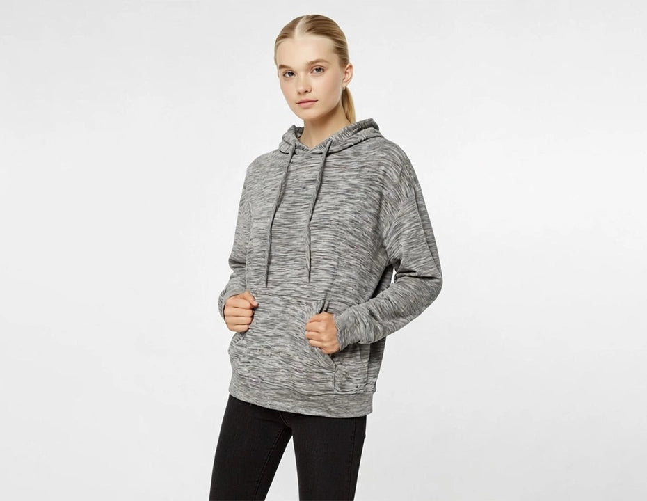 Heather Oatmeal Textured  Unisex Hoodie