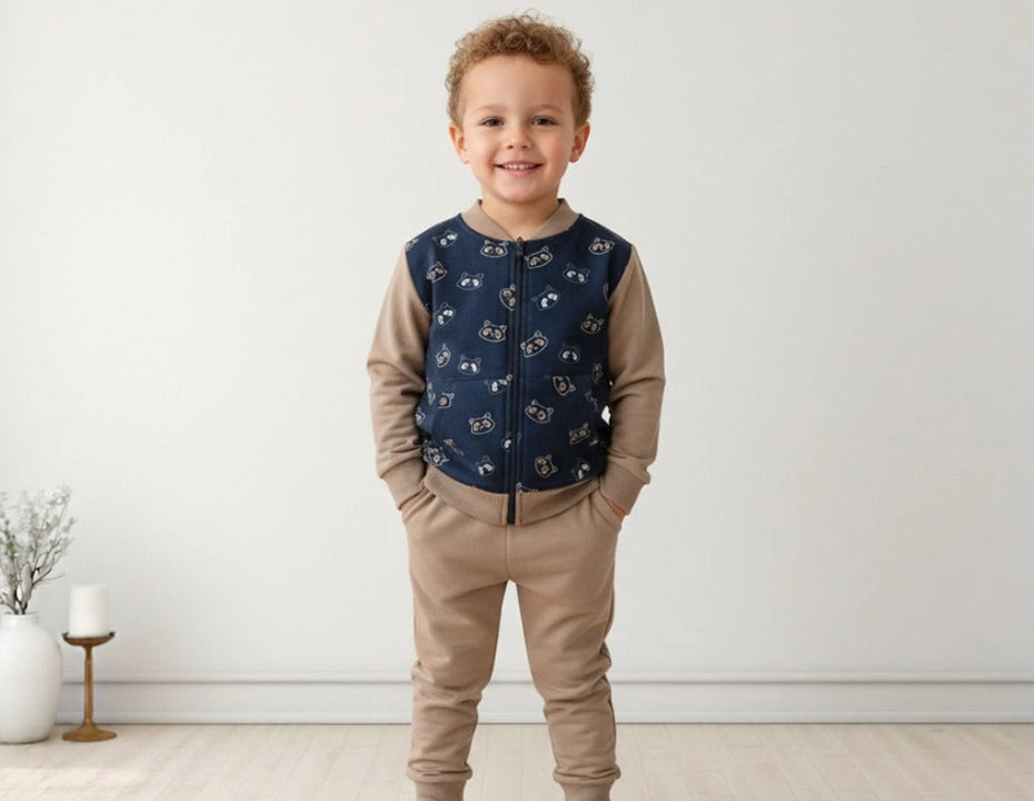 Kids Beige Outfit   3(Vest + Pants)