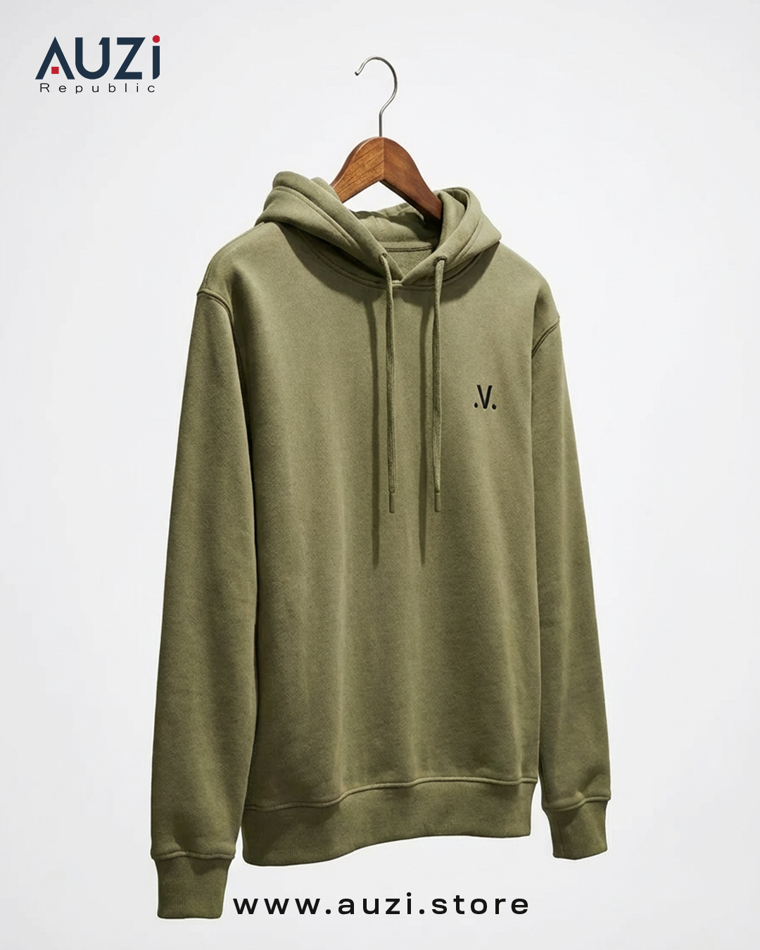 Olive Green Essential Pullover Hoodie