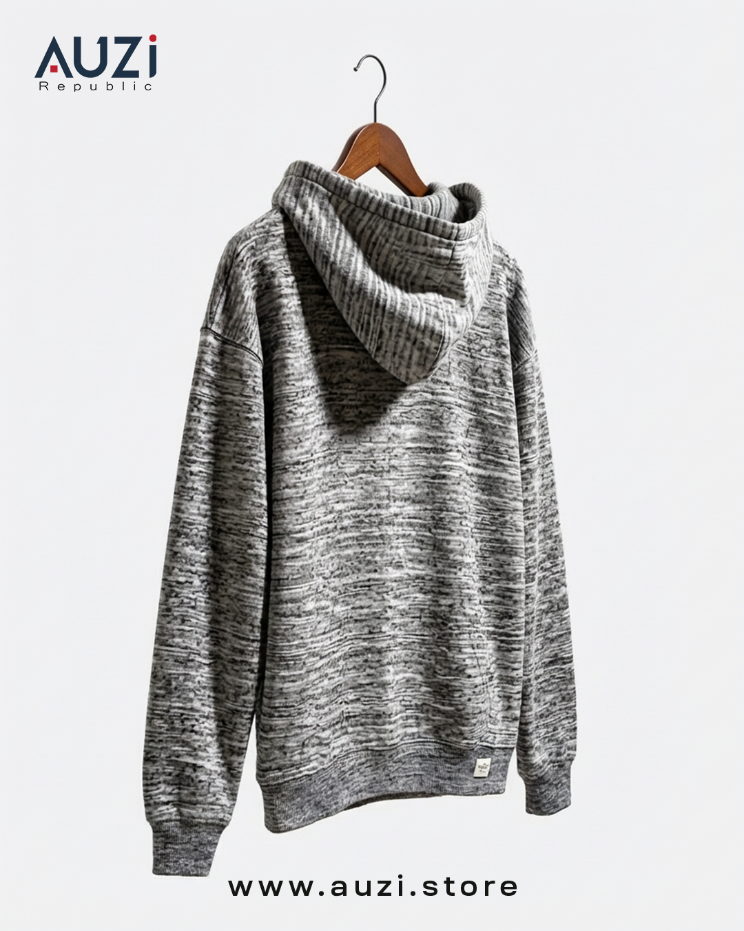 Heather Charcoal Textured Hoodie