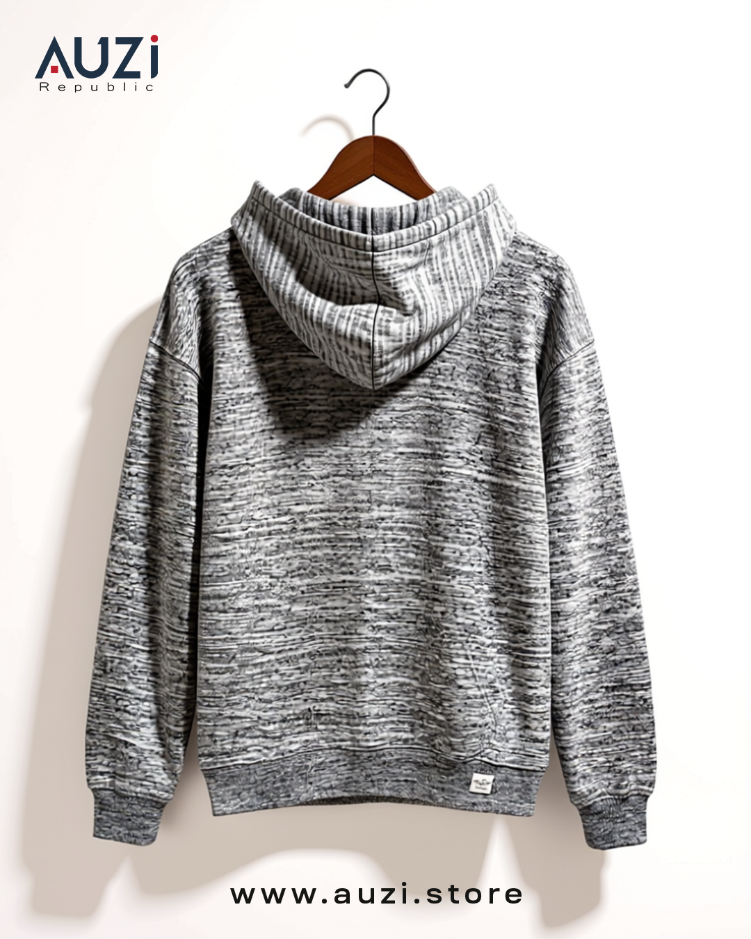 Heather Charcoal Textured Hoodie