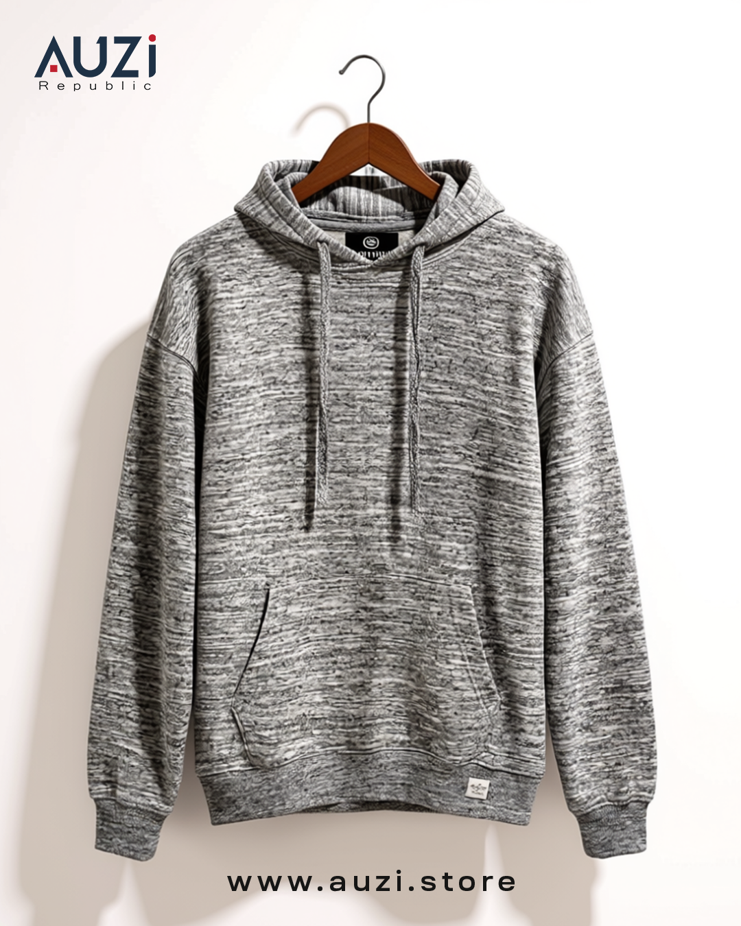 Heather Charcoal Textured Hoodie