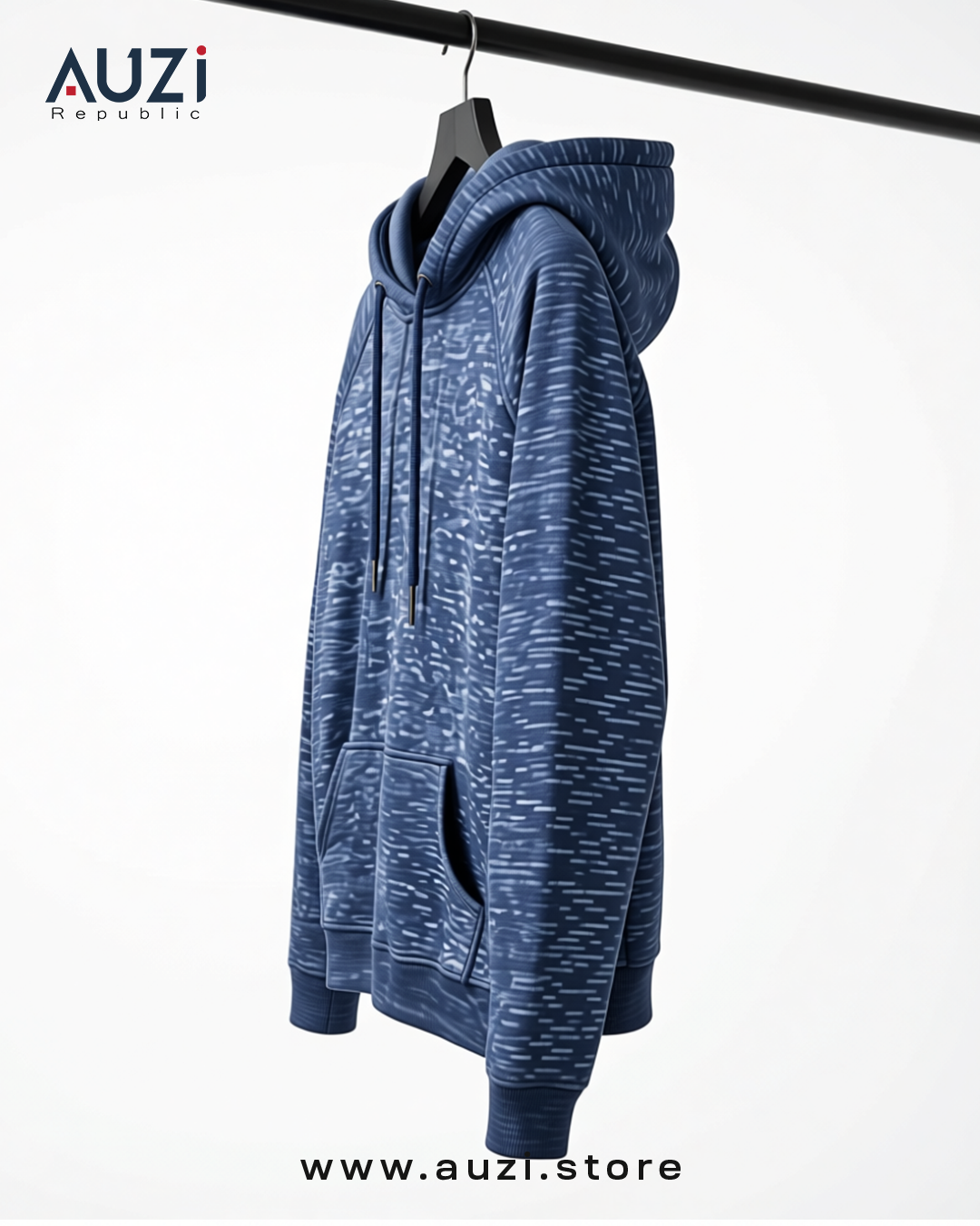 Heather Dark Navy Textured Hoodie