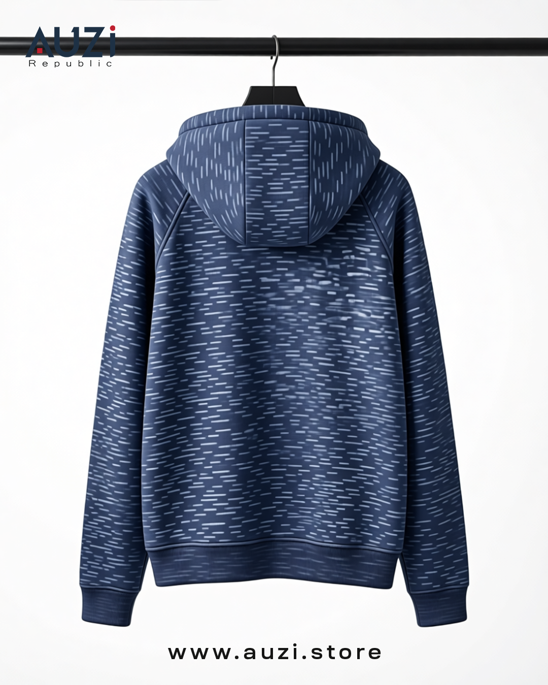 Heather Dark Navy Textured Hoodie