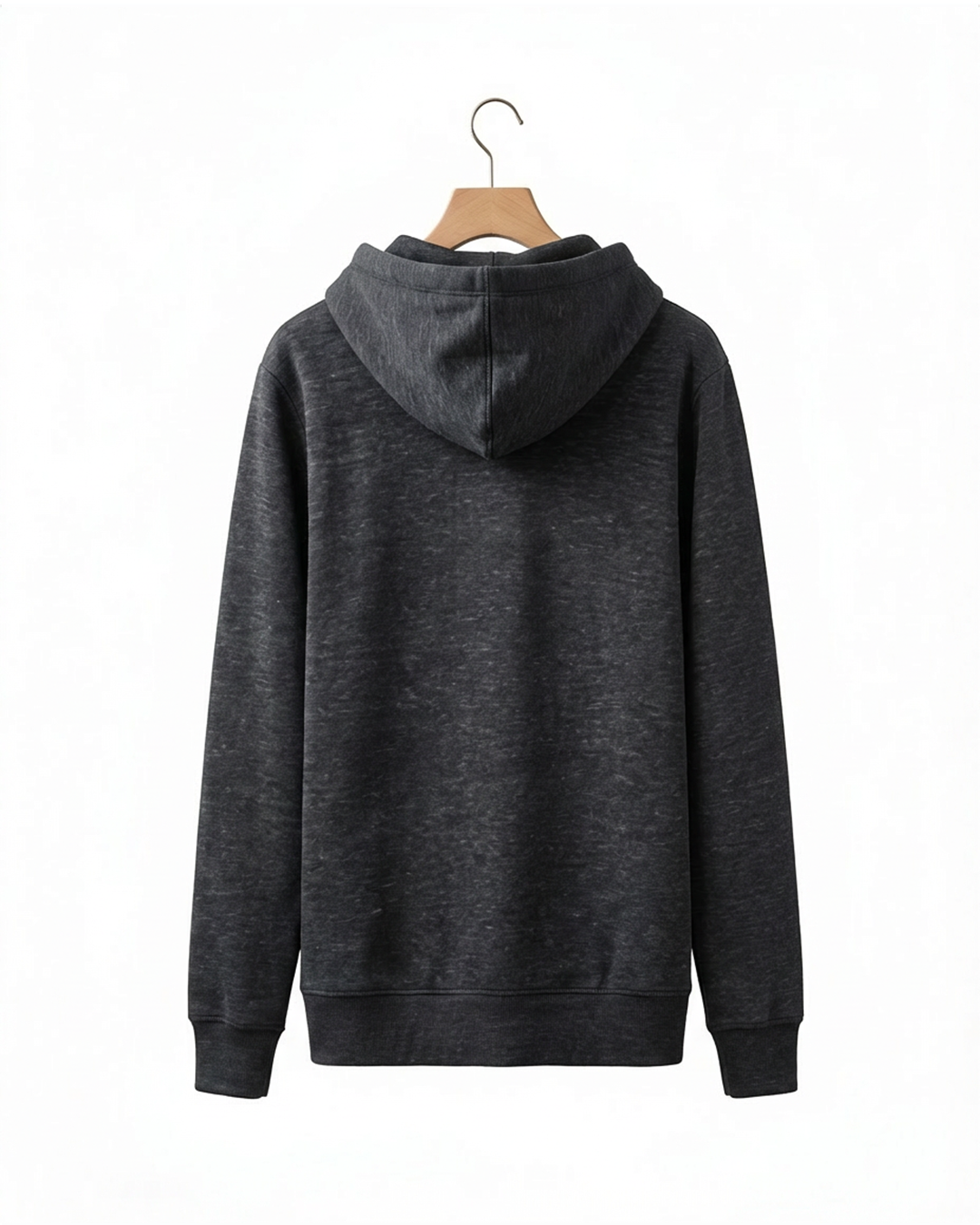 Heather Black Textured Hoodie
