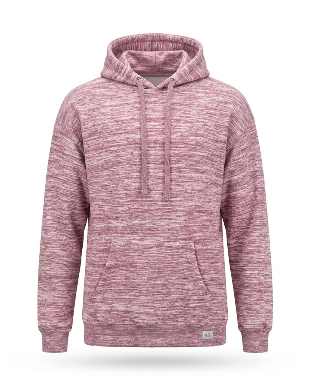Heather Burgundy Textured Hoodie