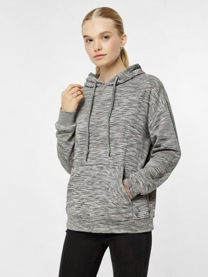 Heather Oatmeal Textured  Unisex Hoodie