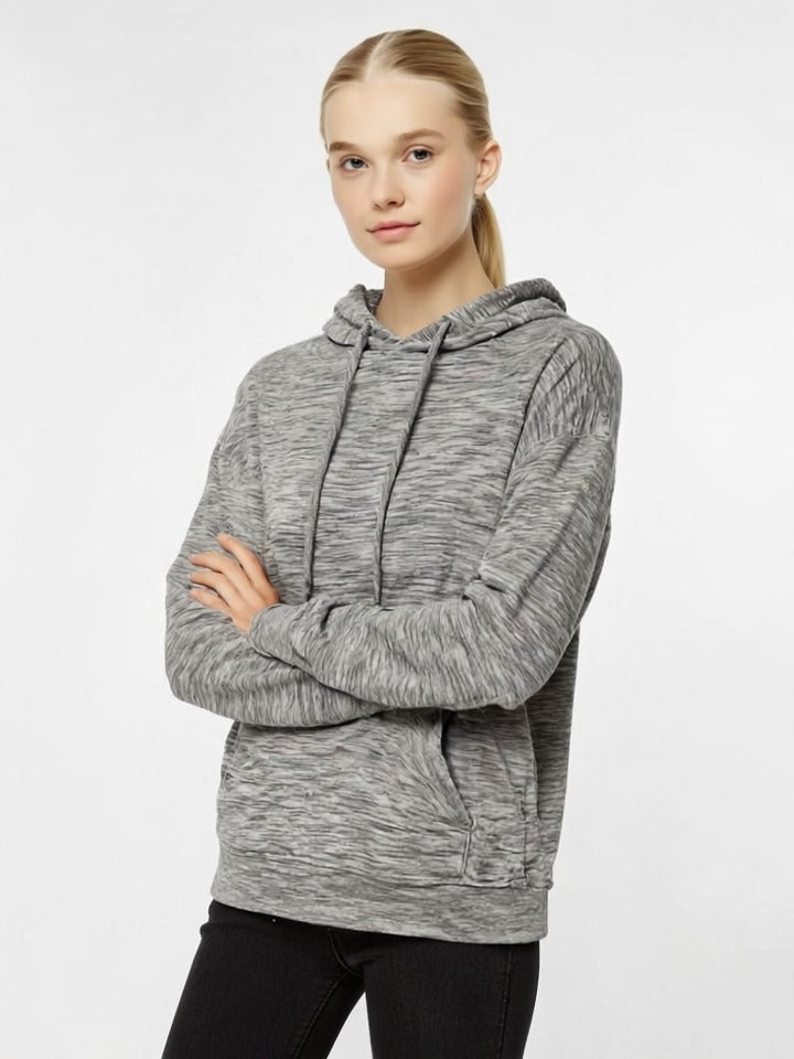 Heather Oatmeal Textured  Unisex Hoodie