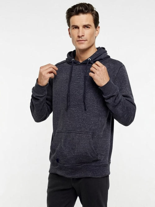 Heather Black Textured Hoodie