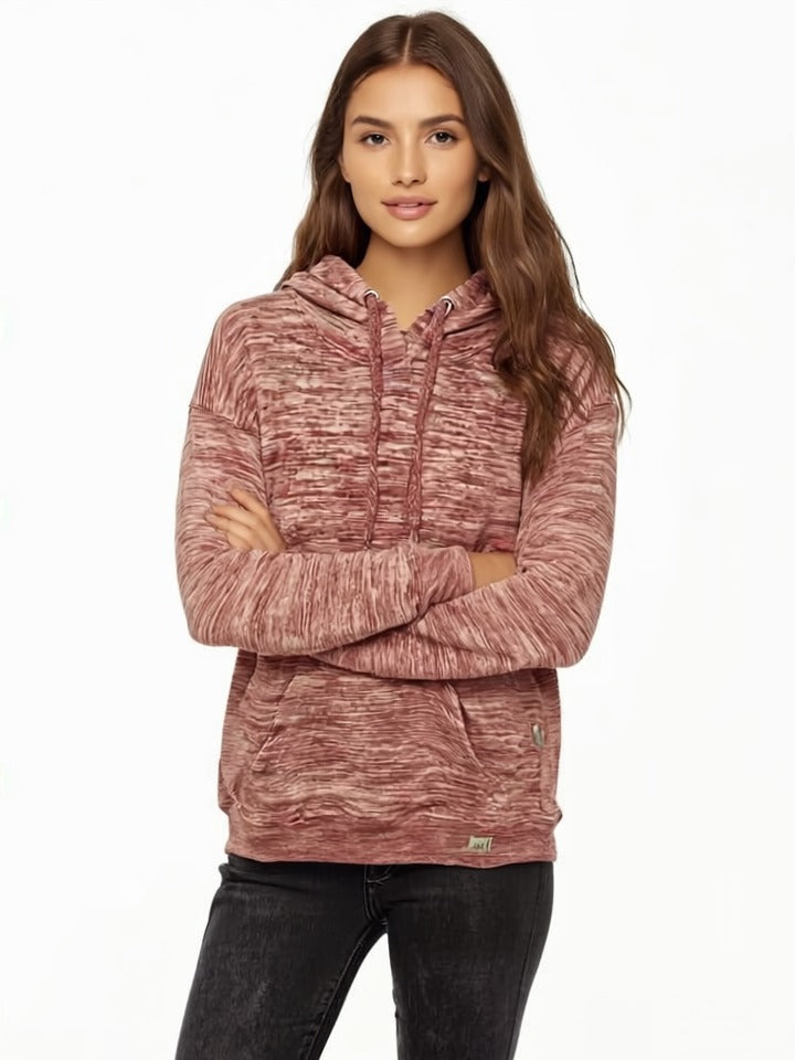 Heather Burgundy Textured  Unisex Hoodie