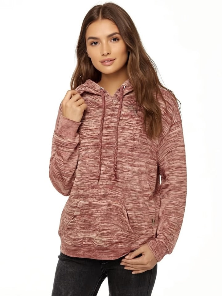 Heather Burgundy Textured  Unisex Hoodie