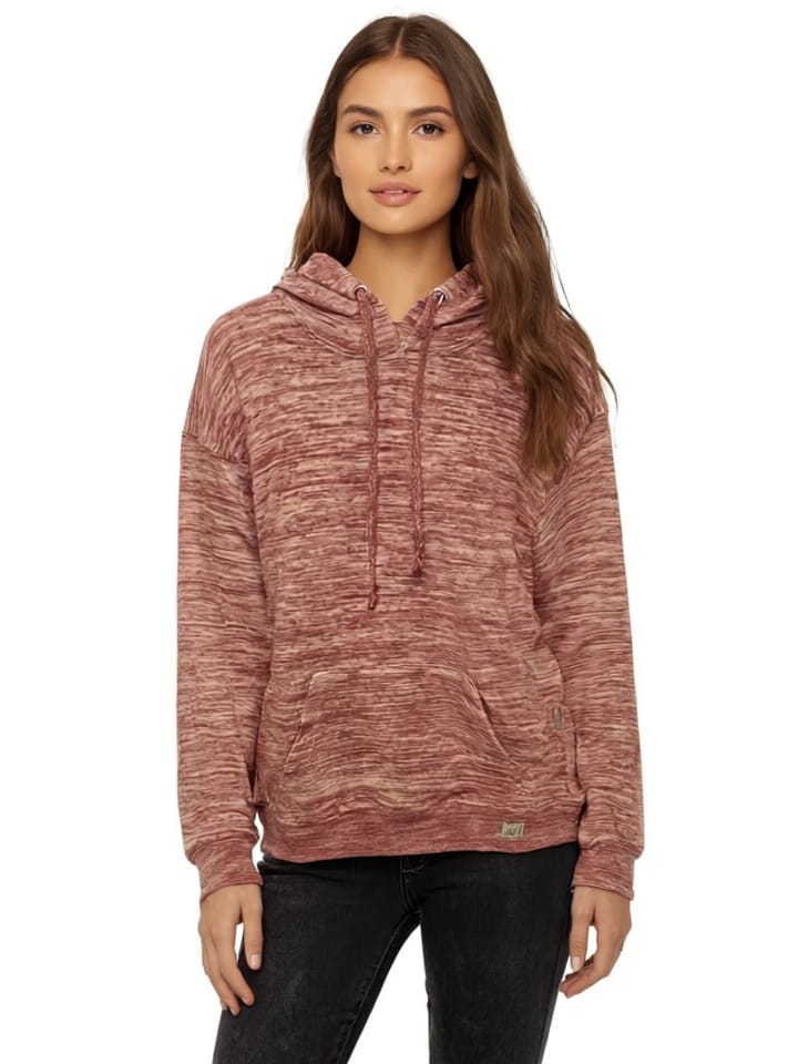 Heather Burgundy Textured  Unisex Hoodie