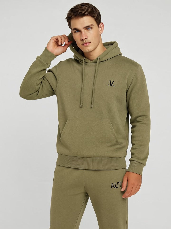 Olive Green Essential Pullover Hoodie