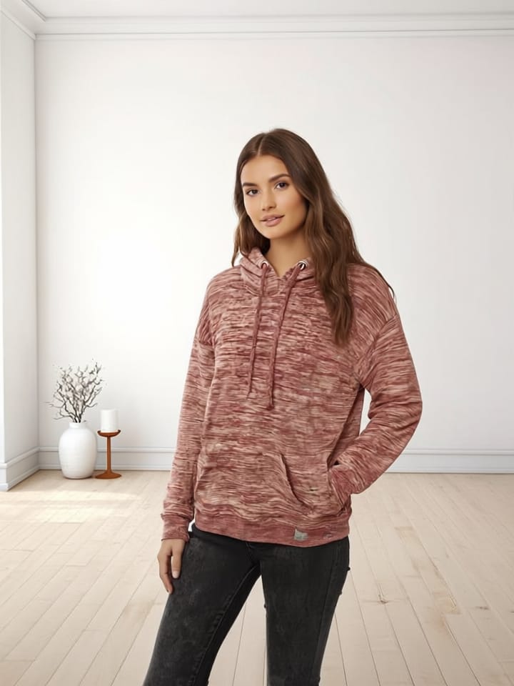 Heather Burgundy Textured  Unisex Hoodie